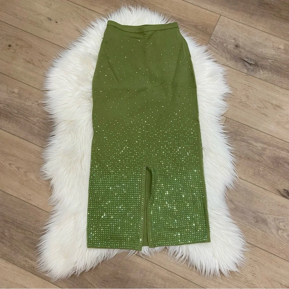 NWT Sandro Manray Rhinestone Embellished Midi Skirt & Belier Embellished Tank - Picture 10 of 10